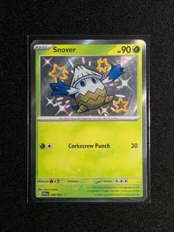 Pokemon Card Snover 100/091 Paldean Fates Baby Shiny Rare Near Mint - Image 1