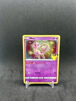 Mew 011/025 - 2021 Celebrations 25th Anniversary Holo Rare Pokemon TCG Card NM - Image 1
