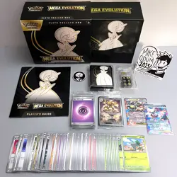 POKEMON TCG MEGA EVOLUTION GARDEVOIR ETB w/ PROMO ACCESSORIES & SINGLES CARD LOT - Image 1