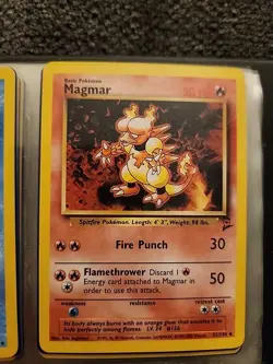 Pokemon TCG Magmar Base Set 2 Unlimited Uncommon Card 51/130 Vintage - Image 1