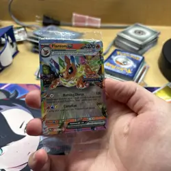 Flareon ex - 014/131 Stamped Prismatic Evolutions Surprise Box Promo Card Sealed - Image 2