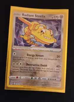 Radiant Steelix Ultra Rare Holo Lost Origin 124/196 Pokemon Card US Seller - Image 1