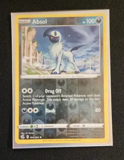 Absol Reverse Holo Rare Fusion Strike 164/264 Pokemon Card US Seller - Image 1