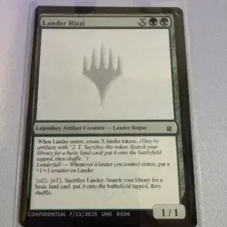 Gencon 2025 Playtest Card MTG Lander Rizzi Un-Known Event - Image 1