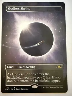 MTG: Godless Shrine Borderless Regular Full Art Card Unfinity 282-NM - Image 1