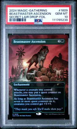 2024 MTG SECRET LAIR DROP FOIL #1609 BEASTMASTER ASCENSION PSA 10 - Image 1