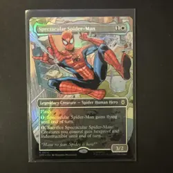 SPECTACULAR SPIDER-MAN FOIL [Borderless] - Rare - SPM Marvel MTG 0014 Pack Fresh - Image 1