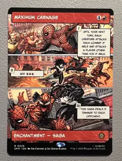 Magic the Gathering MTG Maximum Carnage Borderless Spider-Man Marvel #0225 - Image 1