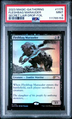 2023 MTG SECRET LAIR DROP FOIL #1175 FLESHBAG MARAUDER PSA 9 - Image 1