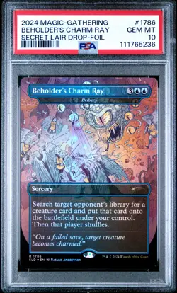2024 MTG SECRET LAIR DROP FOIL #1786 BEHOLDER'S CHARM RAY PSA 10 - Image 1