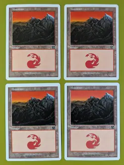 Mountain (346) x4 Classic Sixth Edition 6th 4x Magic the Gathering MTG - Image 1