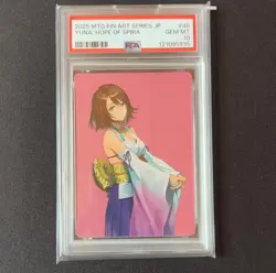 PSA10 MTG Final Fantasy X Yuna Hope of Spira Art Card Japanese - Image 1