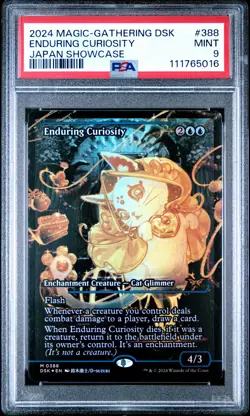 2024 MTG DUSKMOURN: HOUSE OF HORROR JPN SC #388 ENDURING CURIOSITY PSA 9 - Image 1