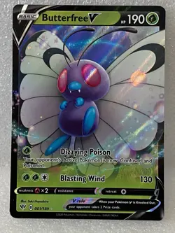 2020 Pokemon SWSH Darkness Ablaze Butterfree V #001/189 NM - Image 1
