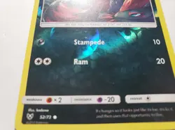 REVERSE HOLO Zorua 52/73 NM - Shining Legends Pokemon Card - kodama Art - Image 2