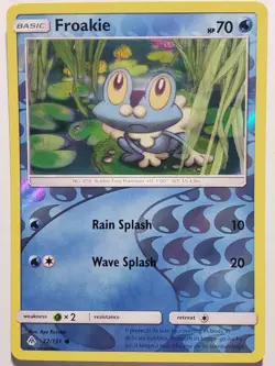 REVERSE HOLO Froakie 22/131 NM - Forbidden Light Pokemon Card - Aya Kusube Art - Image 1