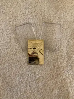 Three 23K Gold Pokemon Plated Trading Heavy Vintage Cards with Complete Cases - Image 4