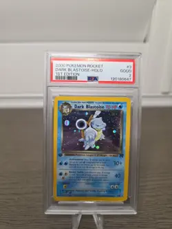 Pokemon Dark Blastoise 1st Edition Holo 3/82 PSA 2 Team Rocket 1st Ed Holo #3 - Image 1