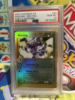 2003 Pokemon EX Ruby Sapphire Weezing Reverse Holo Foil #24/109 PSA 10 GEM MINT - Image 1
