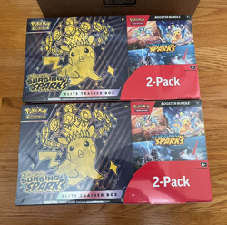 (Lot of 2) Pokemon Surging Sparks Elite Trainer Box/Booster Bundle Costco - Image 1