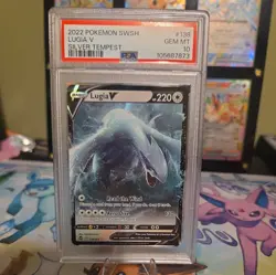 2022 Pokemon PSA 10 GEM MINT Lugia V 138/195 Ultra Rare Silver Tempest - Image 1