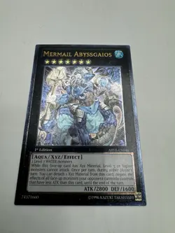 NM 1st Edition Yugioh Mermail Abyssgaios (UTR) ABYR-EN046 Ultimate Rare - - Image 1