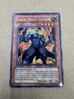 Yugioh Koaâ€™Ki Meiru Bergzak TSHD-EN099 Secret Rare 1st Ed - Image 1