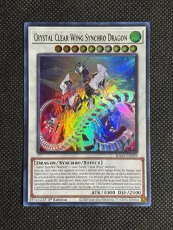 YuGiOh! - Crystal Clear Wing Synchro Dragon RA04-EN059 Ultra Rare 1st Edition NM - Image 1
