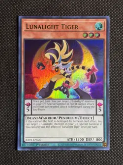 YuGiOh! - Lunalight Tiger RA04-EN020 Ultra Rare 1st Edition Near Mint - Image 1