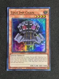 YuGiOh! - Edge Imp Chain RA04-EN014 Ultra Rare 1st Edition Near Mint - Image 1