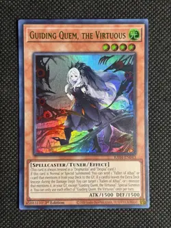 YuGiOh! - Guiding Quem, the Virtuous RA04-EN043 Ultra Rare 1st Edition Near Mint - Image 1