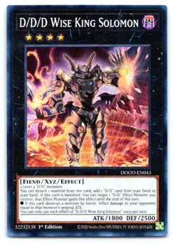 Yugioh D/D/D Wise King Solomon Super Rare Doom of Dimensions DOOD-EN043 - Image 1