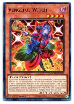 Yugioh Vengeful Witch Super Rare Doom of Dimensions DOOD-EN004 - Image 1