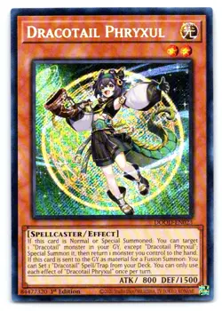 Yugioh Dracotail Phryxul Secret Rare Doom of Dimensions DOOD-EN023 - Image 1