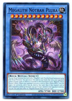 Yugioh Megalith Notrah Plura Super Rare Doom of Dimensions DOOD-EN034 - Image 1