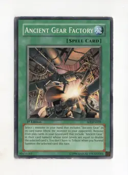 Ancient Gear Factory SOI-EN039 1st Edition Common Yugioh TCG - MP - Image 1