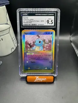 CGC 9.5 MINT Squirtle EX Team Magma Vs Aqua 46/95 Reverse Holo Pokemon Card - Image 3