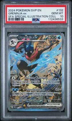 Pokemon Greninja ex SVP 132 2024 Shrouded Fable Black Star Promo Card - PSA 10 - Image 1