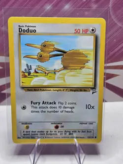 Pokemon Card Doduo Base Set 2 72/130 Unlimited NM - Image 1