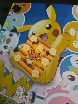 Pokemon 3D Lenticular card Eeevee Pancho Pikachu - Image 1
