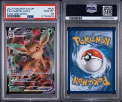 Pokemon TCG Leafeon VMAX Holo Ultra Rare Card Evolving Skies 008/203, PSA 10 - Image 3