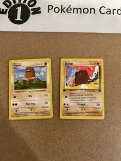 Diglett Shadowless + Diglett 1st Edition Pokemon Card Lot Vintage WOTC - Image 1