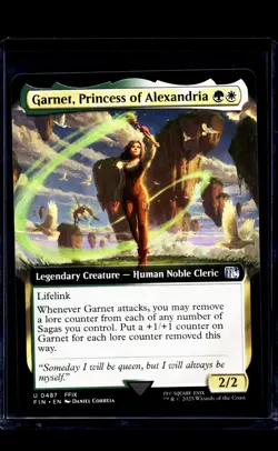 MTG Magic The Gathering Final Fantasy Extended Art Garnet Princess of Alexandria - Image 1