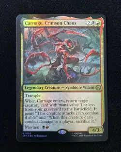 2025 Magic The Gathering MTG Marvel EN Foil R 0125 Carnage Crimson Chaos AK001 - Image 1