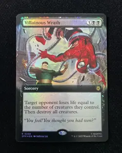 2025 Magic The Gathering Marvel EN Borderless Foil R 0259 Villainous Wrath AK001 - Image 1