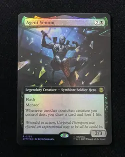 2025 Magic The Gathering MTG Marvel EN Borderless Foil R 0255 Agent Venom AK001 - Image 1