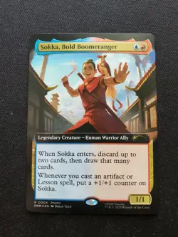 1x Sokka, Bold Boomeranger - Extended Art FOIL Avatar Promo PRM UMP - Near Mint - Image 1