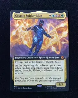 2025 Magic The Gathering MTG Marvel EN Borderless M 0271 Cosmic Spider-Man AK001 - Image 1