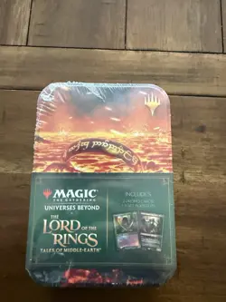 MAGIC THE GATHERING MTG LORD OF THE RINGS TALES OF MIDDLE EARTH SEALED TIN RING - Image 1
