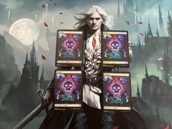 4x Swamp 279, Full Art Stained Glass Showcase, Dominaria United, Magic MTG NM - Image 1